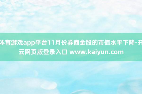体育游戏app平台11月份券商金股的市值水平下降-开云网页版登录入口 www.kaiyun.com