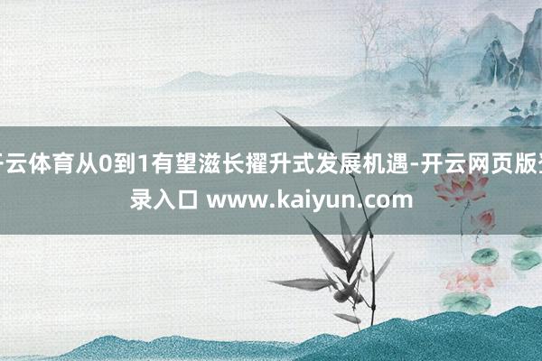 开云体育从0到1有望滋长擢升式发展机遇-开云网页版登录入口 www.kaiyun.com