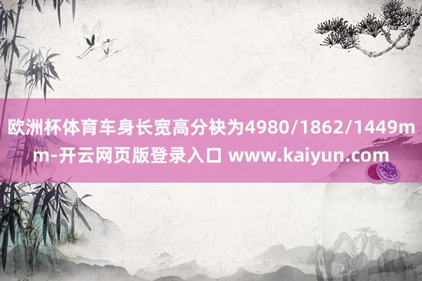 欧洲杯体育车身长宽高分袂为4980/1862/1449mm-开云网页版登录入口 www.kaiyun.com