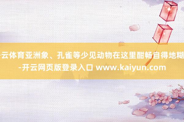 开云体育亚洲象、孔雀等少见动物在这里酣畅自得地糊口-开云网页版登录入口 www.kaiyun.com