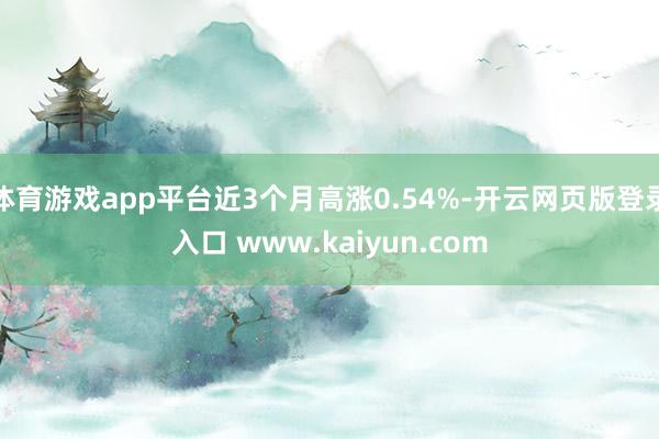 体育游戏app平台近3个月高涨0.54%-开云网页版登录入口 www.kaiyun.com