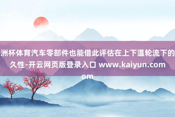 欧洲杯体育汽车零部件也能借此评估在上下温轮流下的历久性-开云网页版登录入口 www.kaiyun.com
