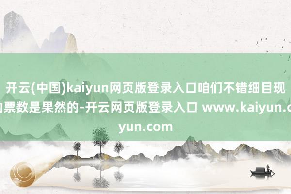 开云(中国)kaiyun网页版登录入口咱们不错细目现场的票数是果然的-开云网页版登录入口 www.kaiyun.com