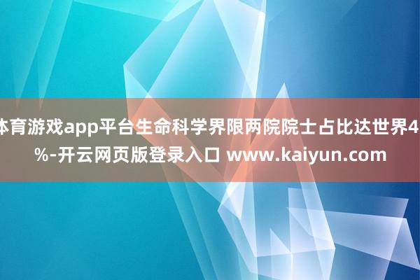 体育游戏app平台生命科学界限两院院士占比达世界40%-开云网页版登录入口 www.kaiyun.com