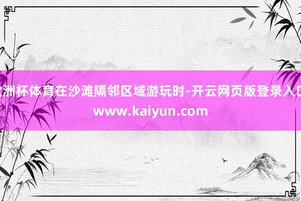 欧洲杯体育在沙滩隔邻区域游玩时-开云网页版登录入口 www.kaiyun.com