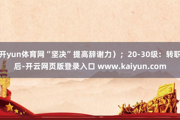 开yun体育网“坚决”提高辞谢力）；20-30级：转职后-开云网页版登录入口 www.kaiyun.com