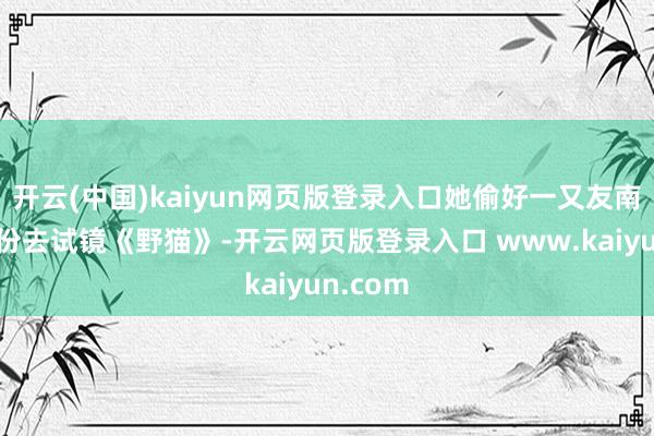 开云(中国)kaiyun网页版登录入口她偷好一又友南瓜的身份去试镜《野猫》-开云网页版登录入口 www.kaiyun.com