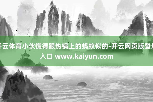 开云体育小伙慌得跟热锅上的蚂蚁似的-开云网页版登录入口 www.kaiyun.com