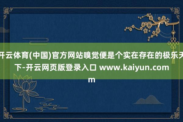 开云体育(中国)官方网站嗅觉便是个实在存在的极乐天下-开云网页版登录入口 www.kaiyun.com