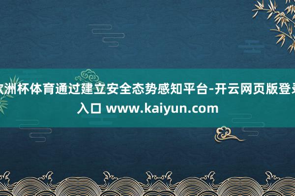 欧洲杯体育通过建立安全态势感知平台-开云网页版登录入口 www.kaiyun.com