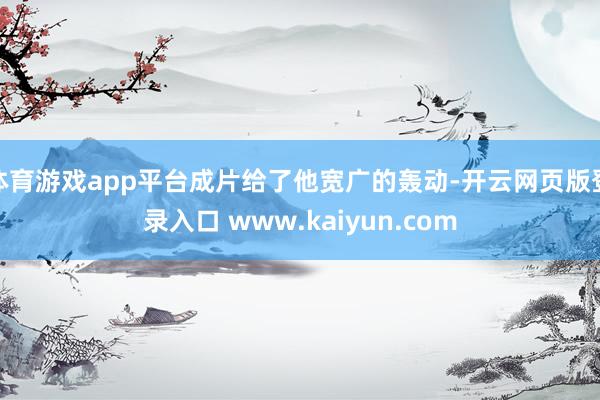 体育游戏app平台成片给了他宽广的轰动-开云网页版登录入口 www.kaiyun.com