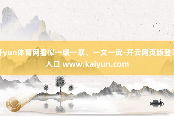 开yun体育网看似一缓一暴、一文一武-开云网页版登录入口 www.kaiyun.com