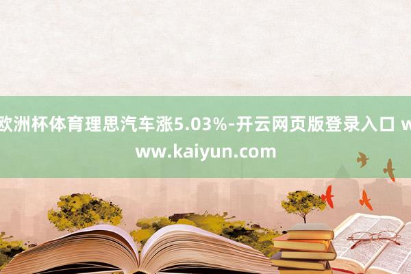 欧洲杯体育理思汽车涨5.03%-开云网页版登录入口 www.kaiyun.com