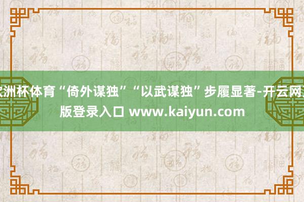 欧洲杯体育“倚外谋独”“以武谋独”步履显著-开云网页版登录入口 www.kaiyun.com