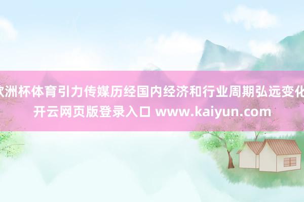 欧洲杯体育引力传媒历经国内经济和行业周期弘远变化-开云网页版登录入口 www.kaiyun.com