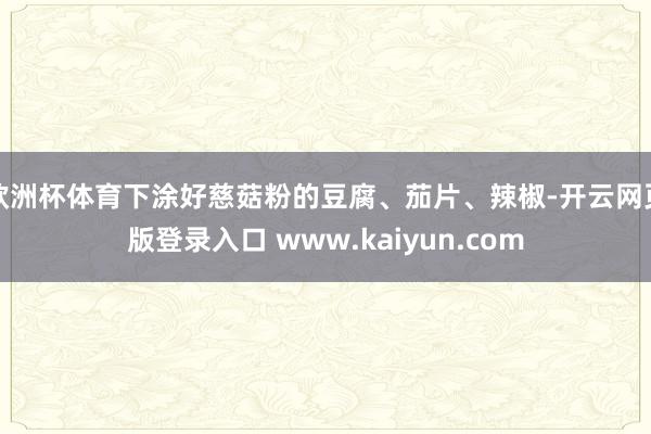 欧洲杯体育下涂好慈菇粉的豆腐、茄片、辣椒-开云网页版登录入口 www.kaiyun.com