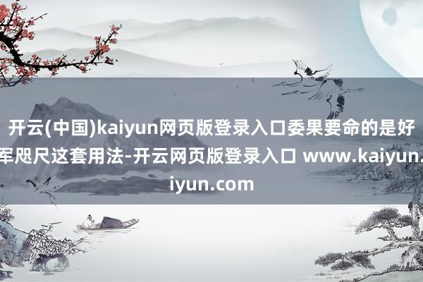 开云(中国)kaiyun网页版登录入口委果要命的是好意思军咫尺这套用法-开云网页版登录入口 www.kaiyun.com