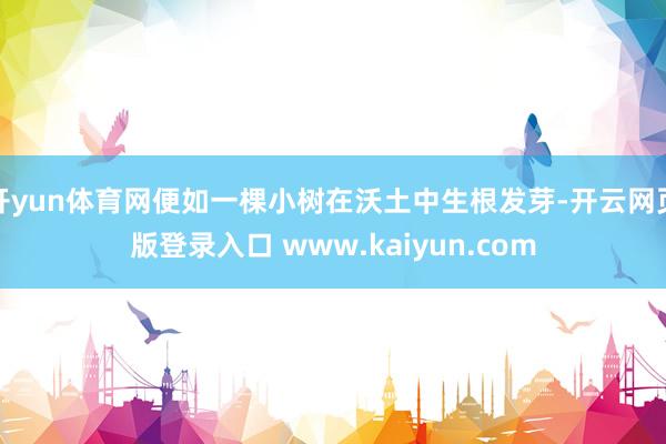 开yun体育网便如一棵小树在沃土中生根发芽-开云网页版登录入口 www.kaiyun.com