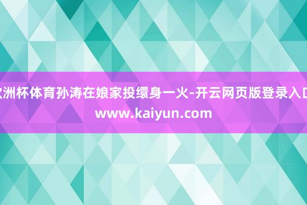 欧洲杯体育孙涛在娘家投缳身一火-开云网页版登录入口 www.kaiyun.com